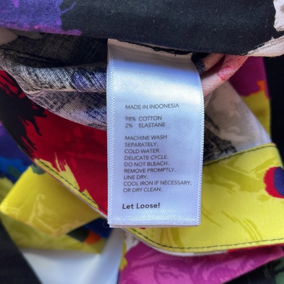 Kate Spade Saturday Abstract Colour Splatter Tapered Leg Pants Size 10 - Picture 15 of 16